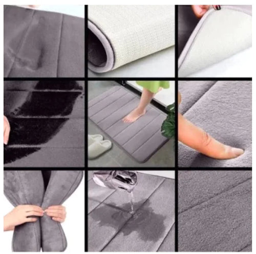 CloudStep™ - Tapete de Banheiro Ultra-Absorvente em Espuma de Memória