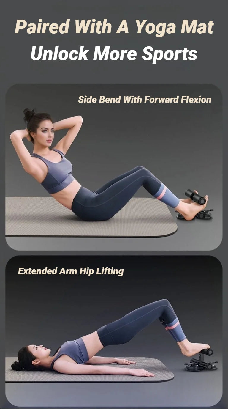 FitAnchor™ Pro - Estação de Treino 2 em 1: Ventosa Abdominal e Extensores de Resistência