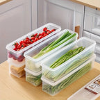 ClearBox™ - Organizador Slim para Geladeira e Despensa (Kit 4 Peças)