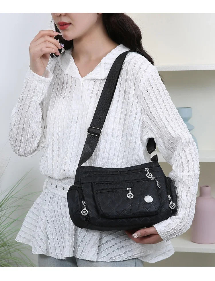👜 Bolsa Safira™ - Nylon Impermeável e Multicamadas