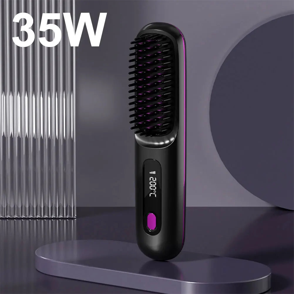 ilkBrush™ Wireless - Escova Alisadora de Cerâmica Sem Fio com Tecnologia Anti-Quebra
