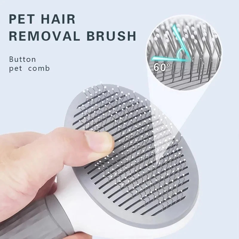 EasyClean™ Pro - Escova Pet Autolimpante com Sistema de Ejeção One-Click
