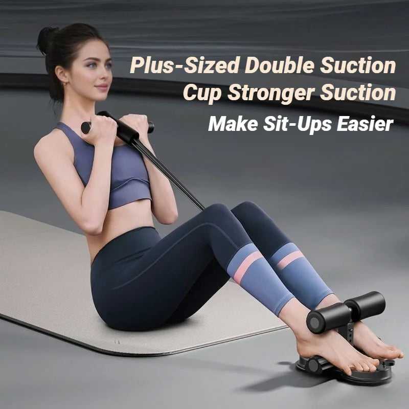 FitAnchor™ Pro - Estação de Treino 2 em 1: Ventosa Abdominal e Extensores de Resistência
