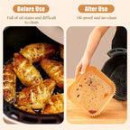 AirClean™ - Kit 100 Forros Antiaderentes Premium para Air Fryer