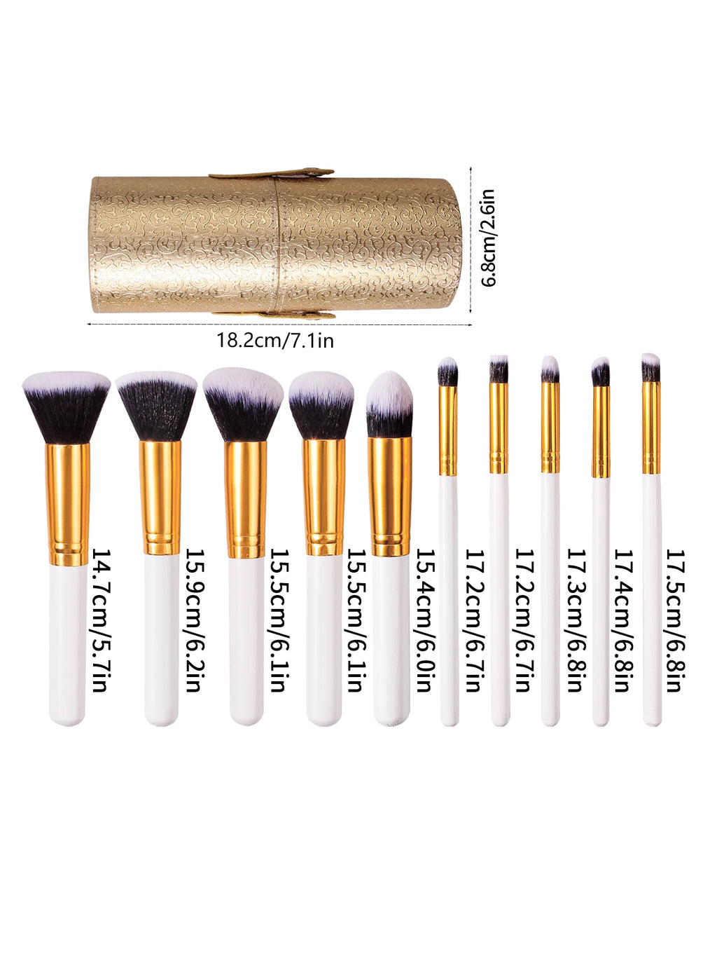 KossShow™ Studio 11 - Kit de Pincéis Profissionais em Madeira com Estojo Premium