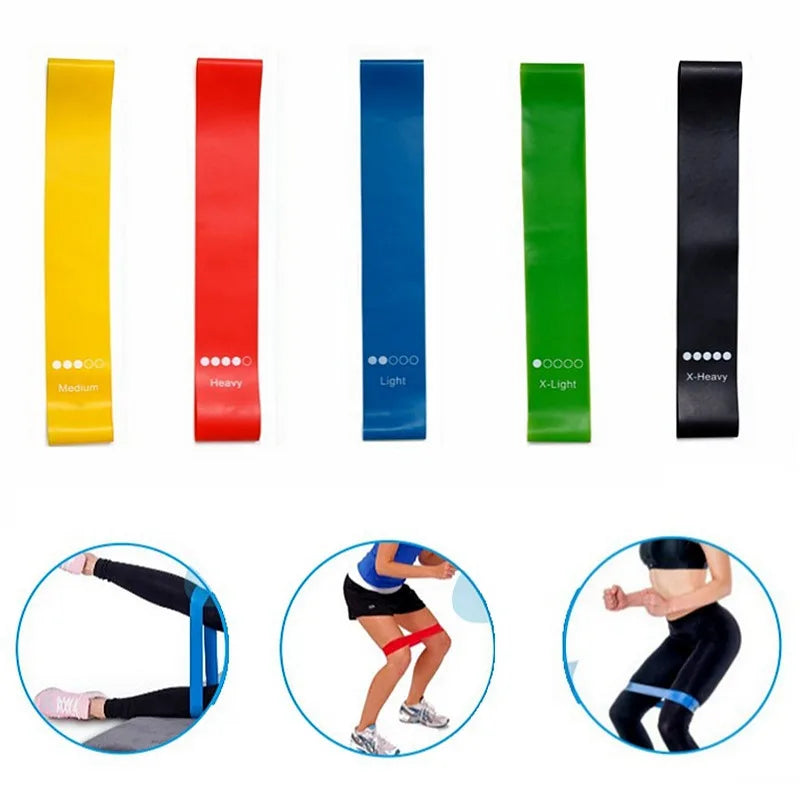SculptBand™ 5 em 1 - Kit de Faixas de Resistência Premium para Tonificação e Glúteos