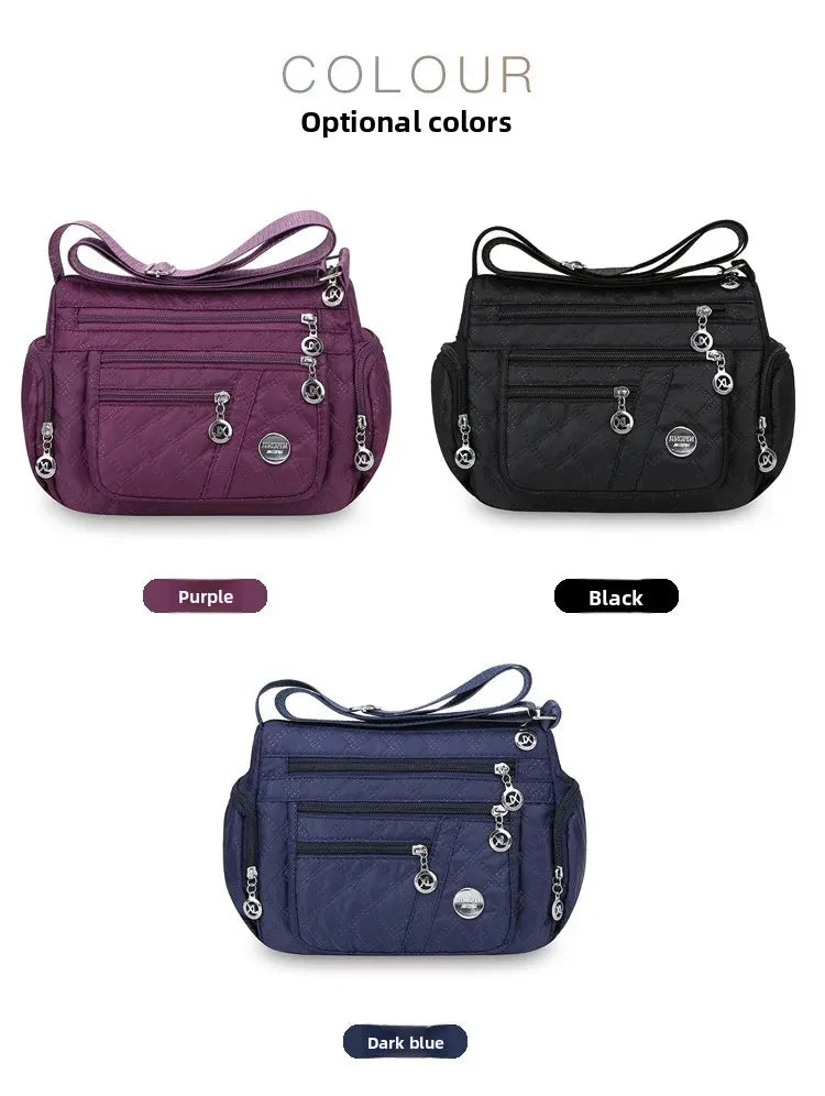 👜 Bolsa Safira™ - Nylon Impermeável e Multicamadas