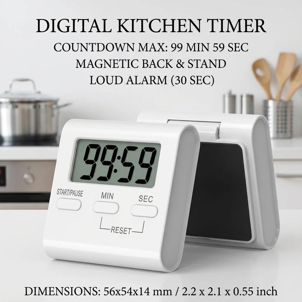 CookTime™ Pro - Cronômetro Digital Magnético com Display LCD de Alta Precisão
