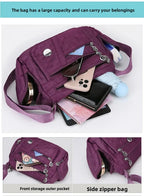 👜 Bolsa Safira™ - Nylon Impermeável e Multicamadas