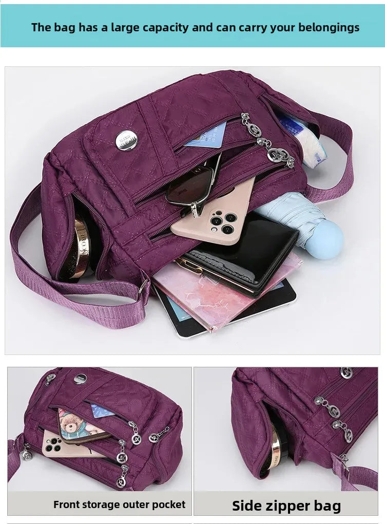 👜 Bolsa Safira™ - Nylon Impermeável e Multicamadas