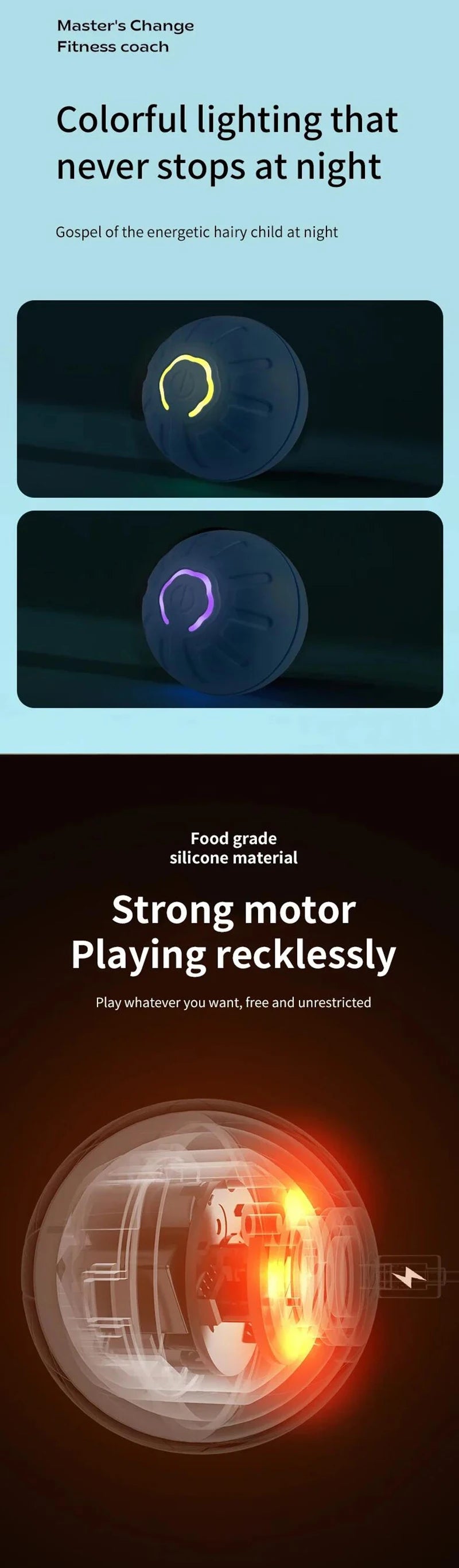 SmartBall™ 360 - Bola Interativa Inteligente com Sensor de Obstáculos e Carregamento USB