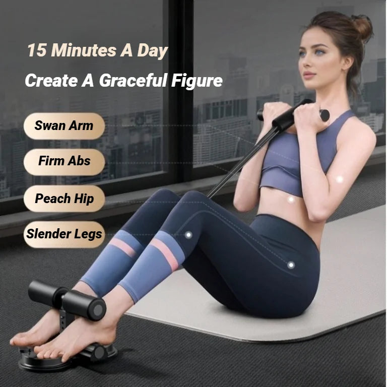 FitAnchor™ Pro - Estação de Treino 2 em 1: Ventosa Abdominal e Extensores de Resistência