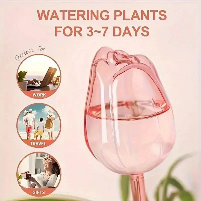 Tulipa Garden™ - Irrigador Automático em Vidro Artesanal para Plantas e Flores