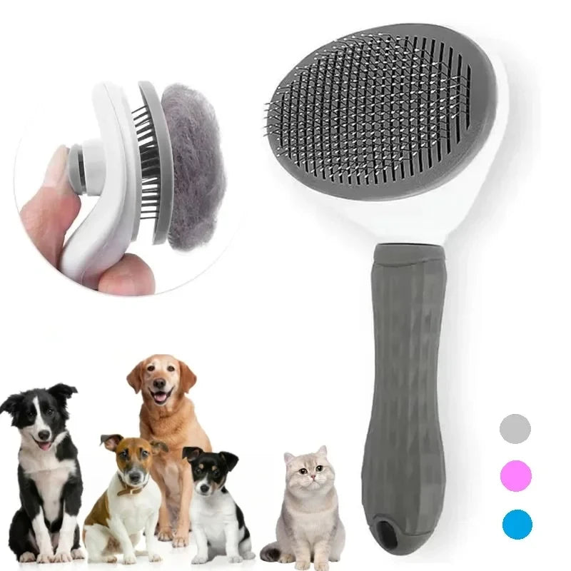 EasyClean™ Pro - Escova Pet Autolimpante com Sistema de Ejeção One-Click