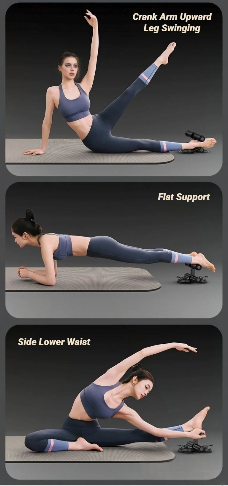 FitAnchor™ Pro - Estação de Treino 2 em 1: Ventosa Abdominal e Extensores de Resistência