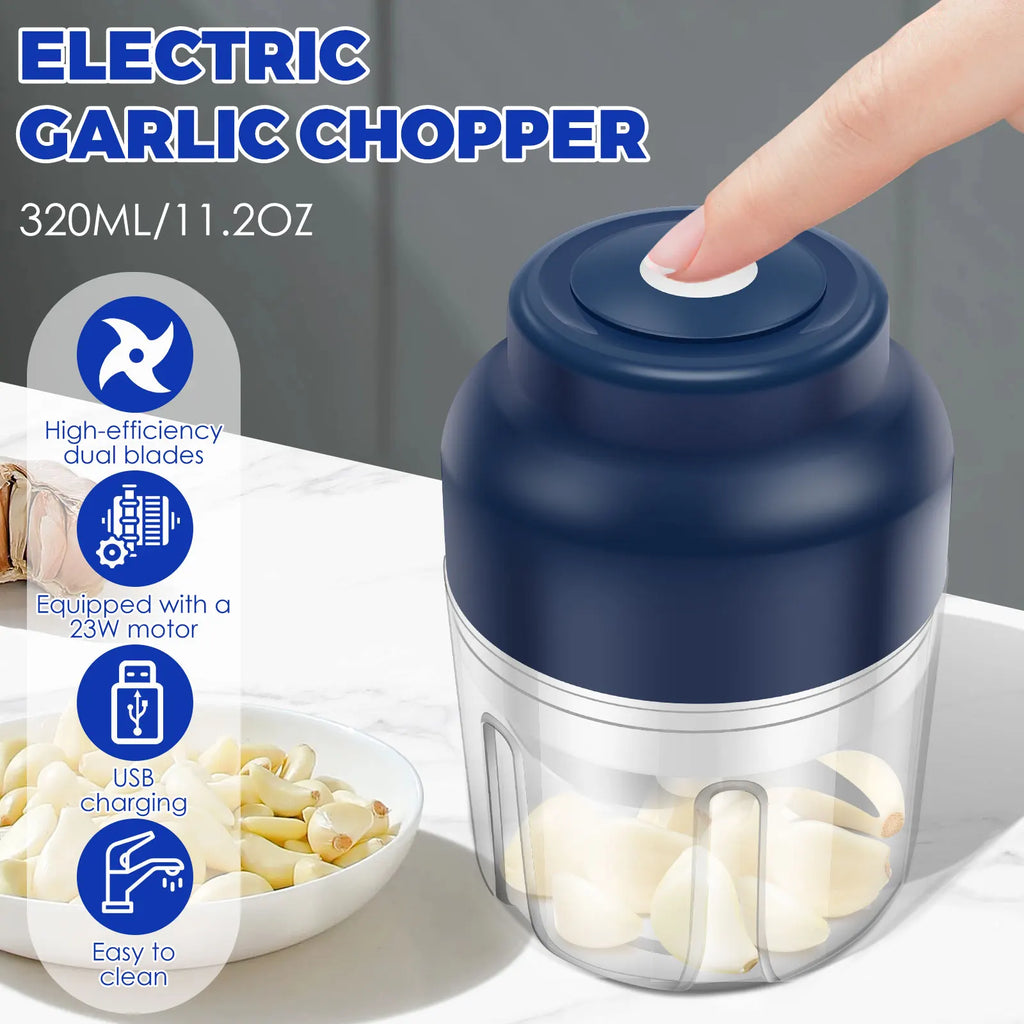 PowerGrind™ Nano - Mini Processador Elétrico de Precisão com Lâminas de Aço Cirúrgico