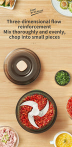 ChefExpress™ 350ml - Mini Processador Elétrico Sem Fio de Alta Potência com Carregamento USB