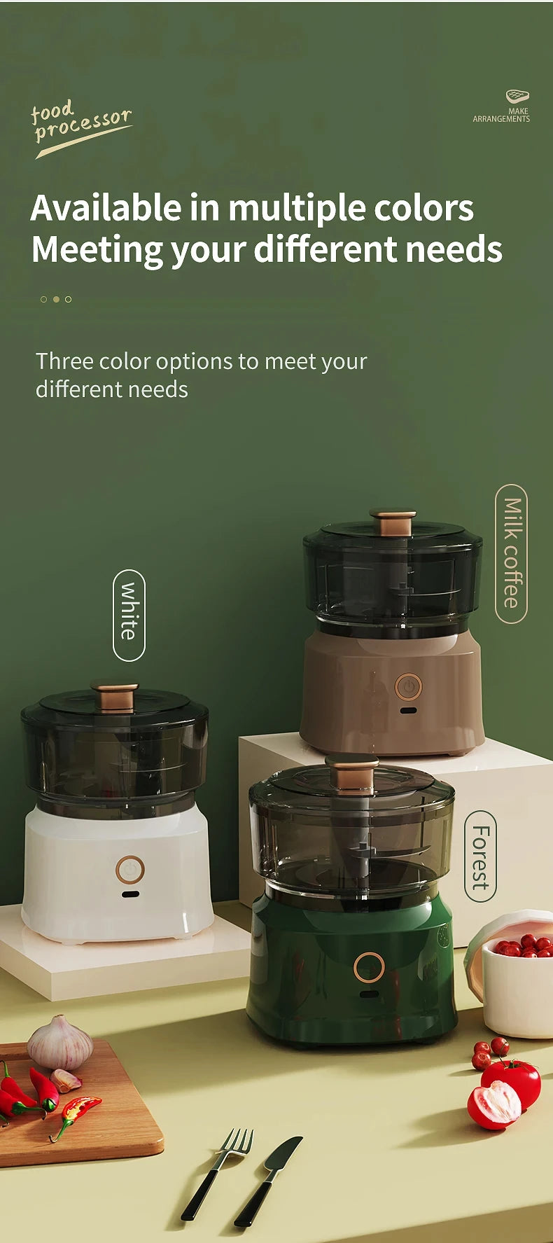 ChefExpress™ 350ml - Mini Processador Elétrico Sem Fio de Alta Potência com Carregamento USB