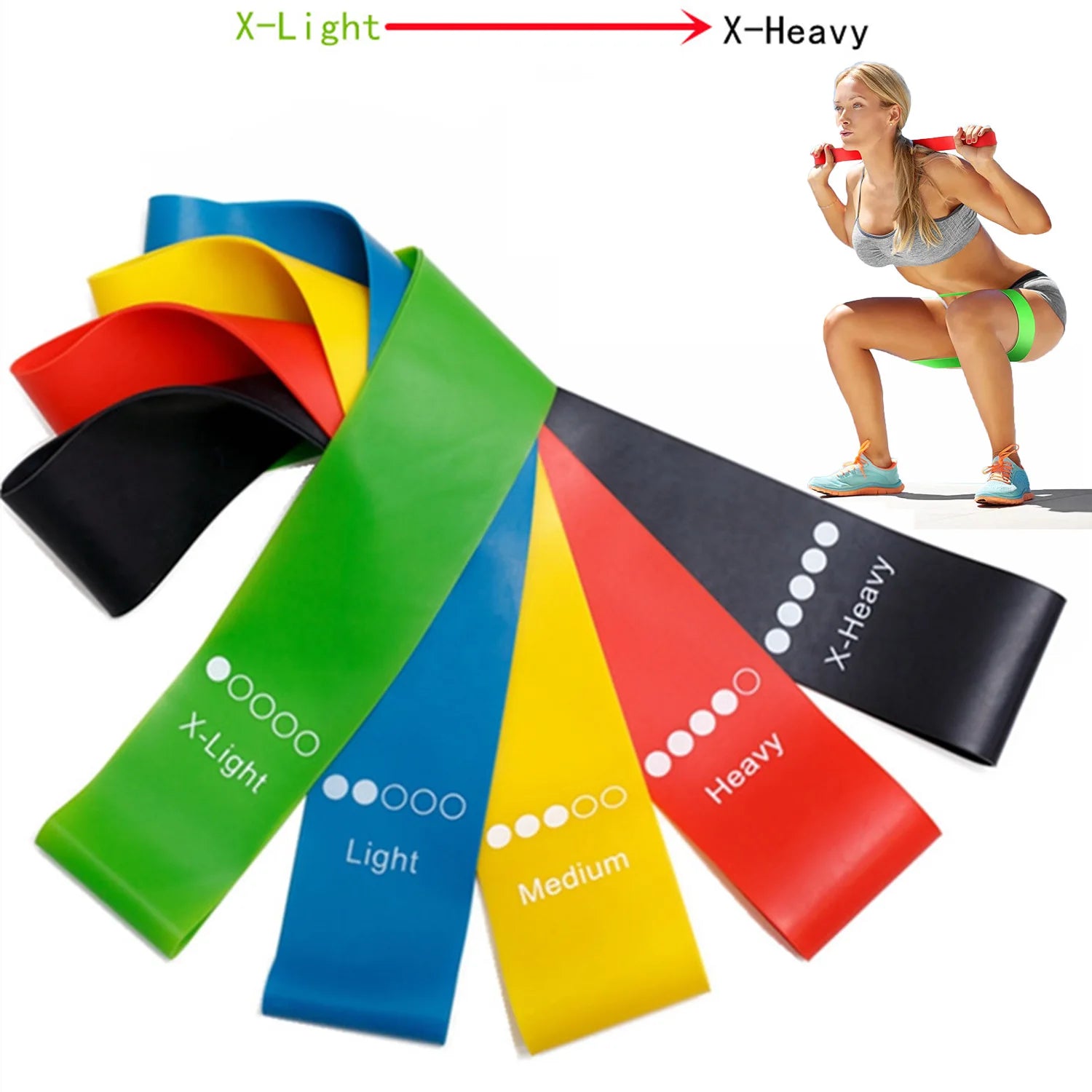 SculptBand™ 5 em 1 - Kit de Faixas de Resistência Premium para Tonificação e Glúteos