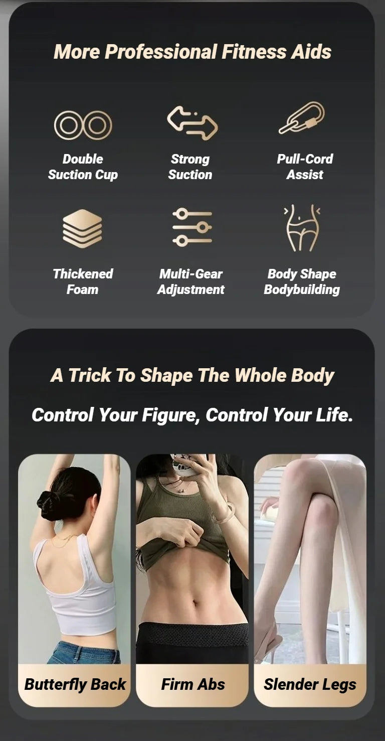 FitAnchor™ Pro - Estação de Treino 2 em 1: Ventosa Abdominal e Extensores de Resistência