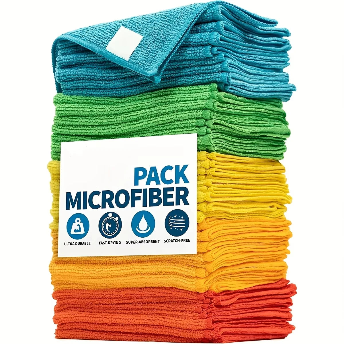 UltraAbsorb™ Max - Super Kit com 20 Panos de Microfibra de Alta Densidade (Multiuso e Anti-Risco)