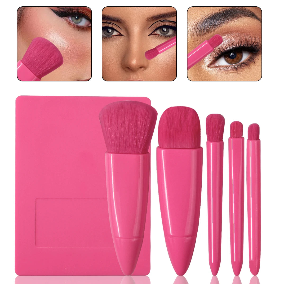Pocket Beauty™ - Kit Retoque 5 em 1 com Estojo Premium e Espelho