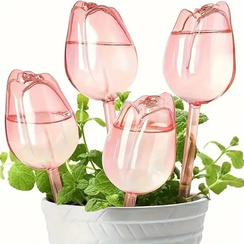 Tulipa Garden™ - Irrigador Automático em Vidro Artesanal para Plantas e Flores