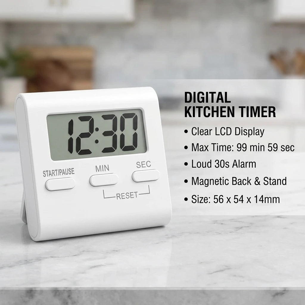 CookTime™ Pro - Cronômetro Digital Magnético com Display LCD de Alta Precisão