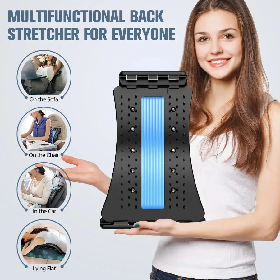LumbarRelief™ - Alongador e Corretor Lombar Multinível com Pontos de Acupressão