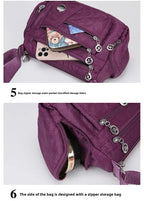 👜 Bolsa Safira™ - Nylon Impermeável e Multicamadas