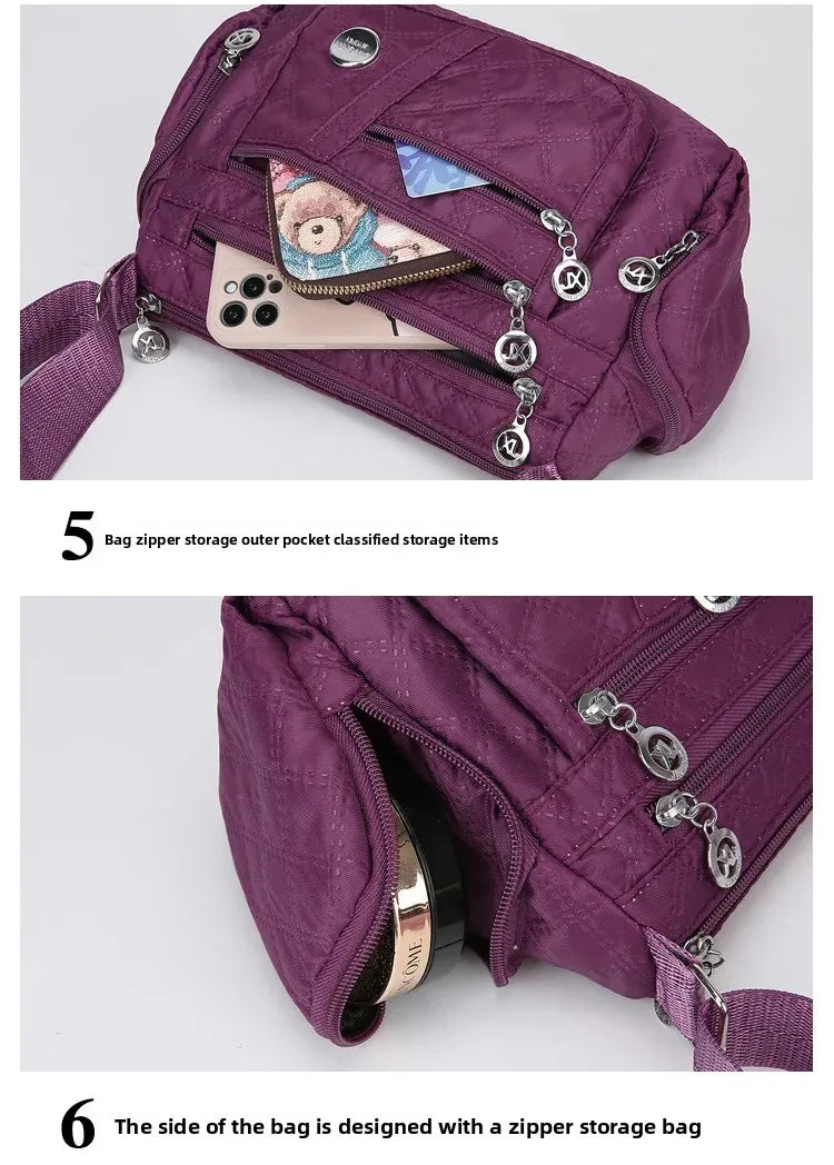 👜 Bolsa Safira™ - Nylon Impermeável e Multicamadas