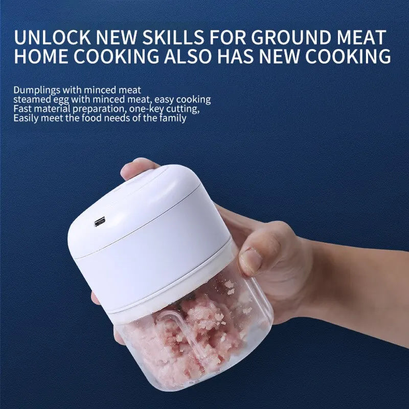 PowerChop™ Pro - Mini Processador Elétrico de Alimentos USB