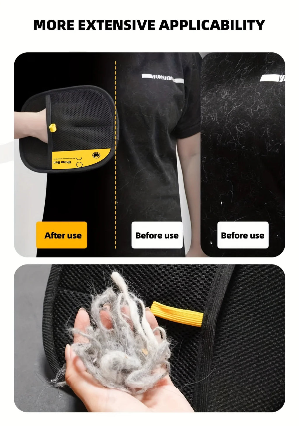 PetGlove™ Double Max - Kit com 2 Luvas Magnéticas Dupla Face para Remoção de Pelos e Massagem Relaxante