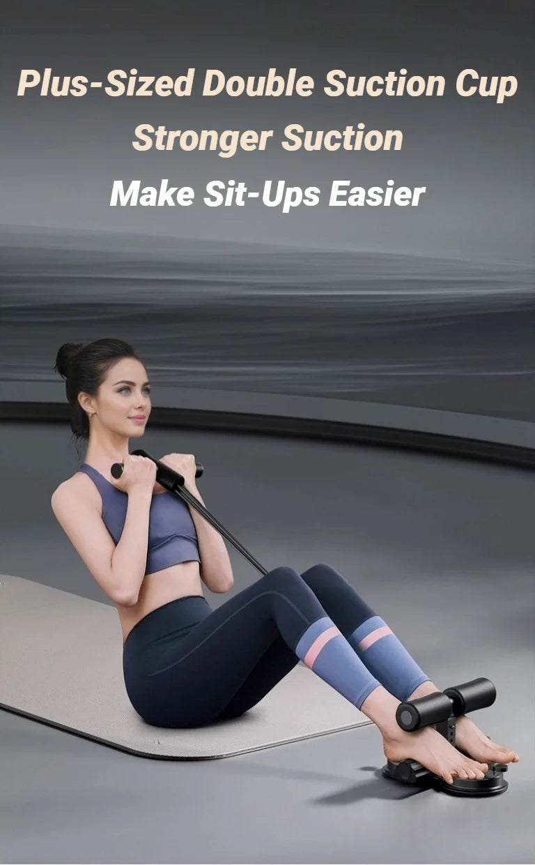 FitAnchor™ Pro - Estação de Treino 2 em 1: Ventosa Abdominal e Extensores de Resistência