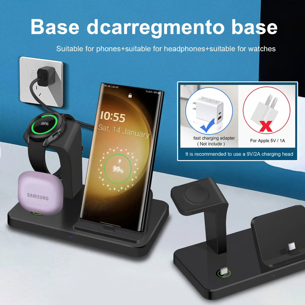 GalaxyDock™ 3 em 1 - A Estação de Carregamento Inteligente para o seu Ecossistema Samsung.