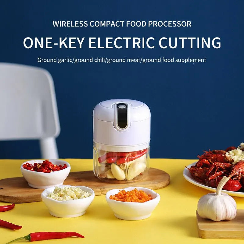 PowerChop™ Pro - Mini Processador Elétrico de Alimentos USB