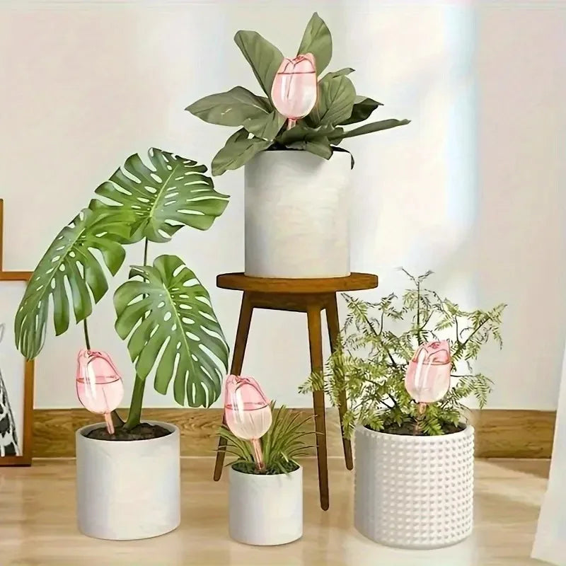 Tulipa Garden™ - Irrigador Automático em Vidro Artesanal para Plantas e Flores