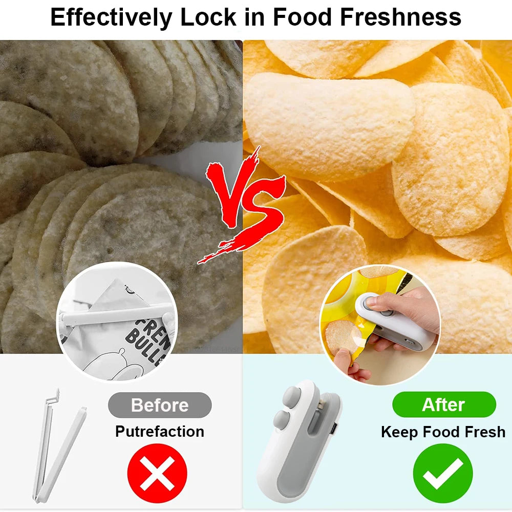 Seladora Magic Seal - Mantenha seus Alimentos Crocantes por Muito Mais Tempo