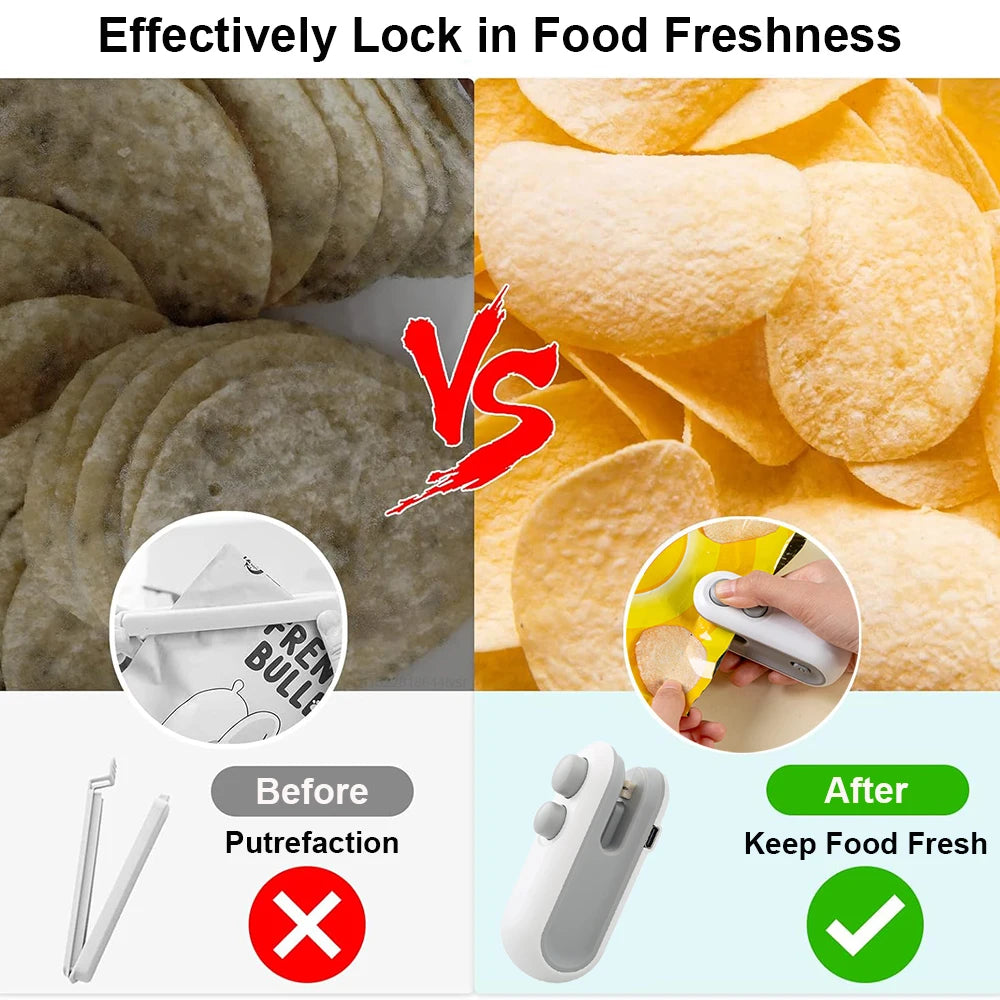 Seladora Magic Seal - Mantenha seus Alimentos Crocantes por Muito Mais Tempo