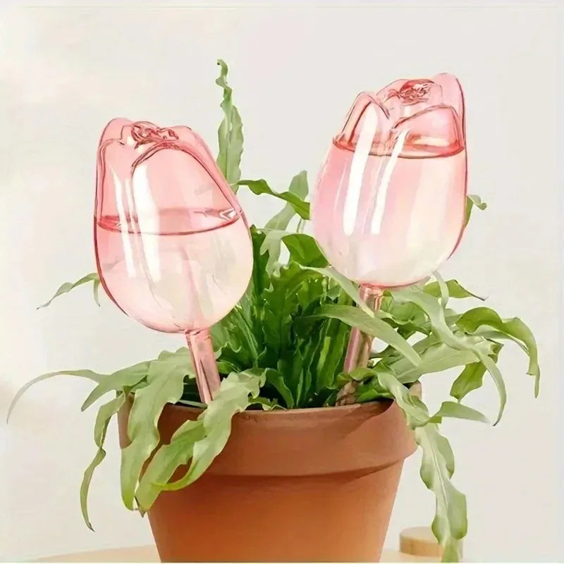 Tulipa Garden™ - Irrigador Automático em Vidro Artesanal para Plantas e Flores