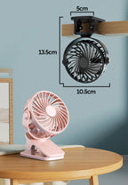 ArcticClip™ 3 em 1 - Ventilador Portátil Recarregável com Clip e Luminária Noturna
