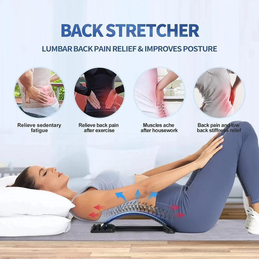 LumbarRelief™ - Alongador e Corretor Lombar Multinível com Pontos de Acupressão
