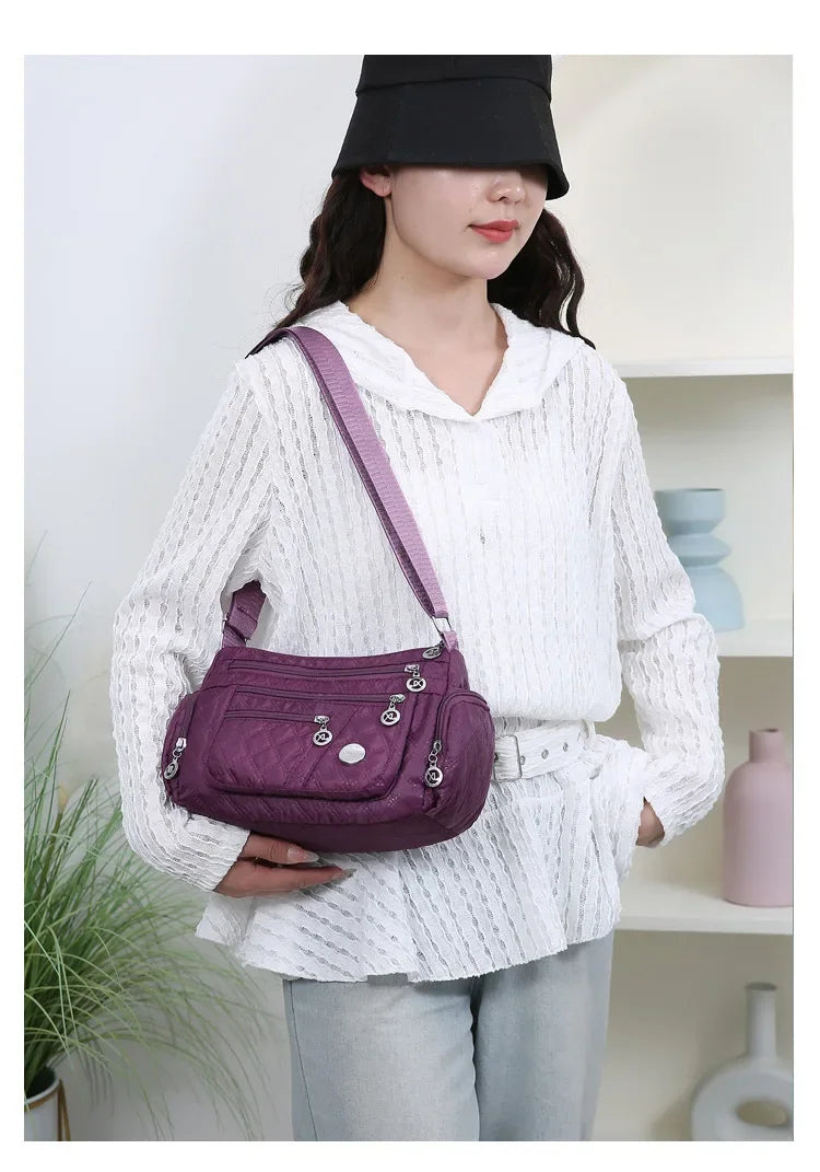 👜 Bolsa Safira™ - Nylon Impermeável e Multicamadas