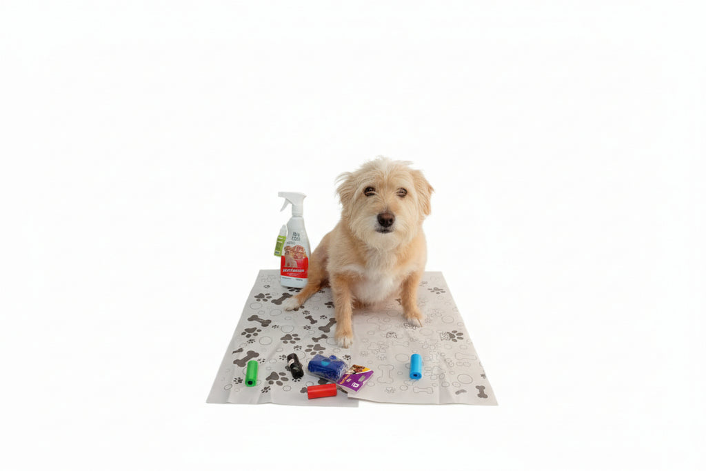 Kit Casa Limpa: 100 Jornais Pet + Educador Sanitário + Cata Caca